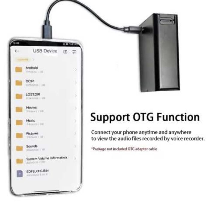 Диктофон Vandlion V79 6000 мА шумодав магніт 128