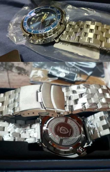 Sportowy zegarek męski Foxbox niebieski tuńczyk 47mm wodoszczelny WR50