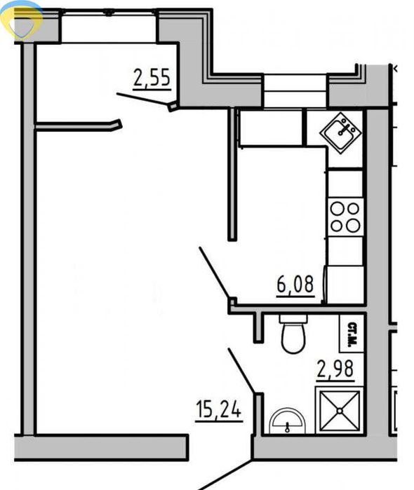 В продажу 1- квартира з ремонтом та укомплектовану - ЖК Кекс