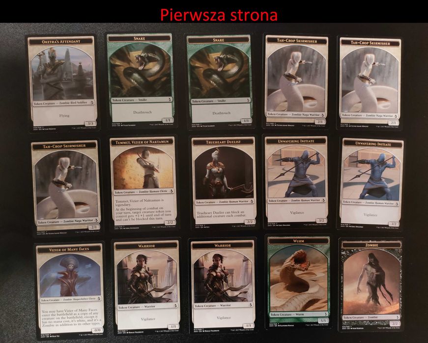 Magic the Gathering – Amonkhet tokens – 33 szt. – Mint/Near Mint