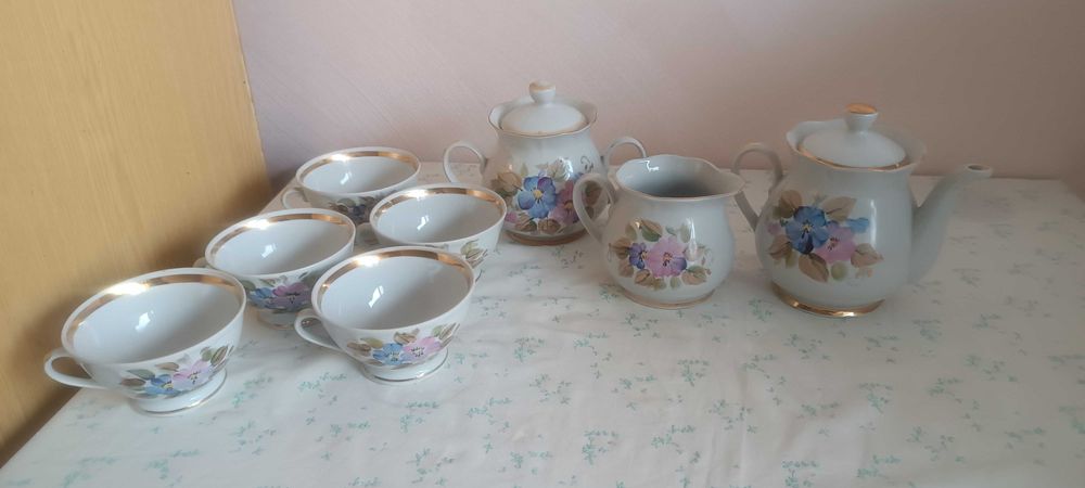 Чайний сервіз Кремгэс з росписом Сирень СССР Вінтаж