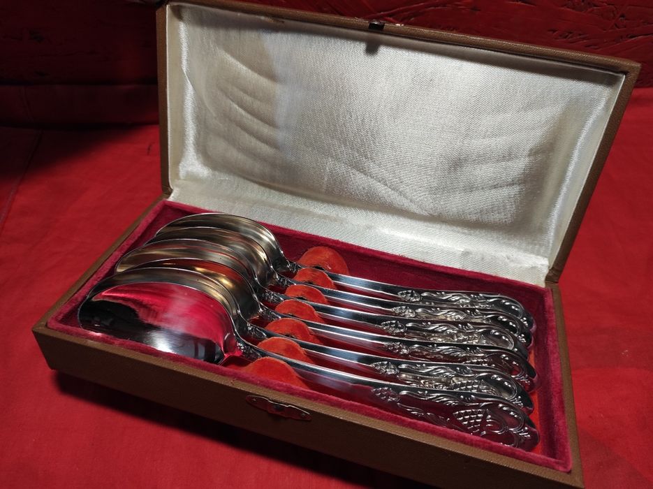 Серебряные столовые ложки СССР  серебро 875 пробы  416гр Срібло Каштан