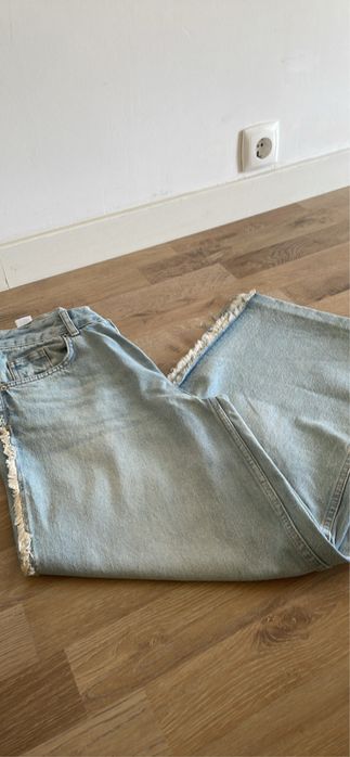 Calça de ganga novas da berska com abertura nas pernas n.36