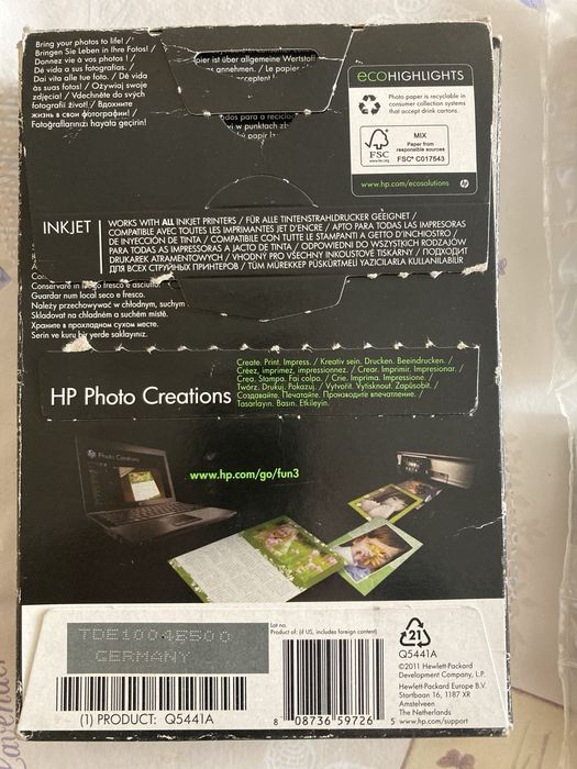 Papier fotograficzny HP