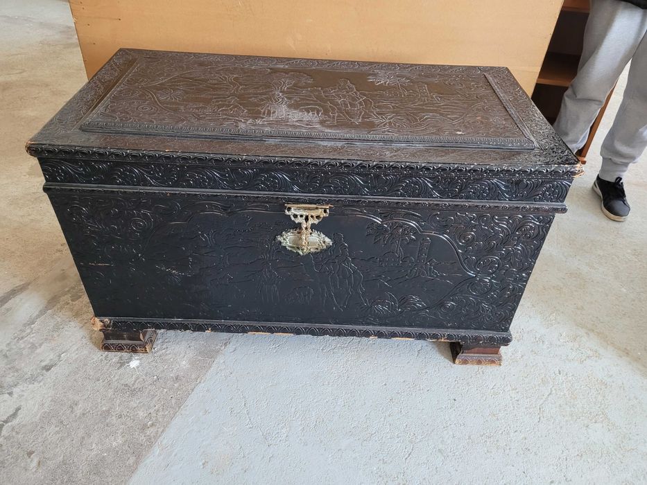 2 Arcas Bau madeira antigo