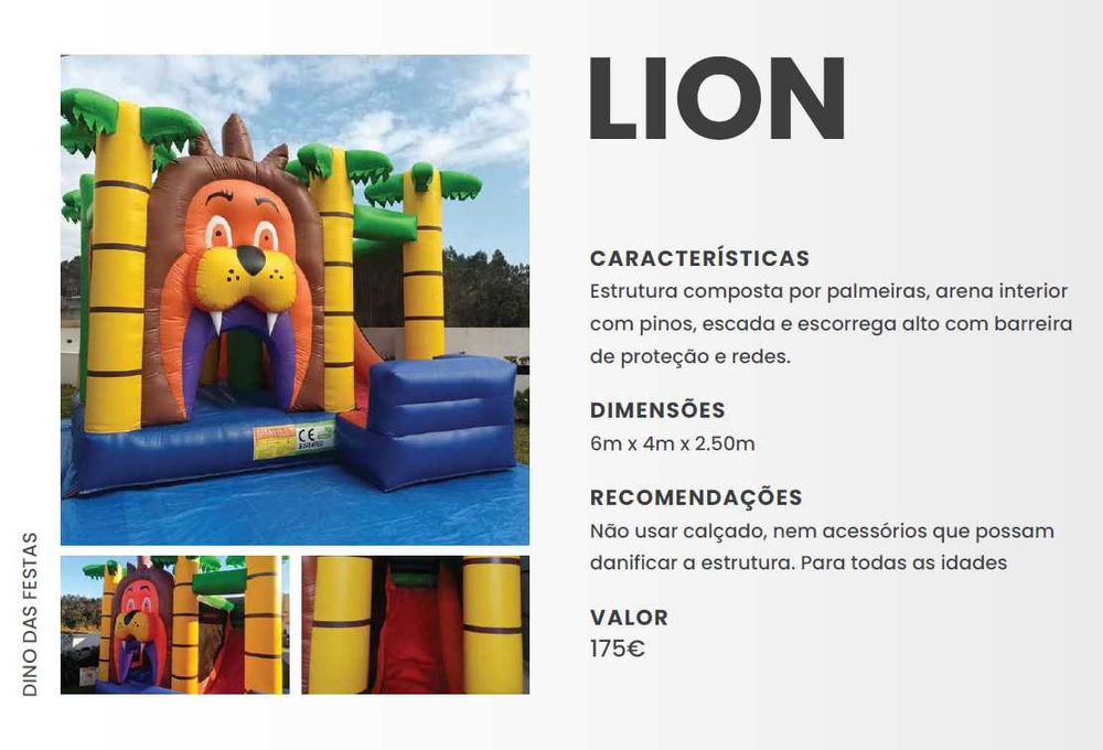 Aluguer - Insuflável - LION