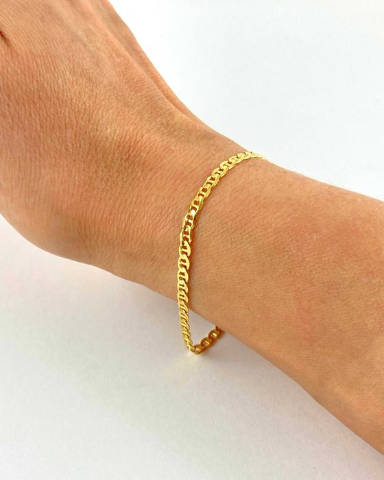 ZŁOTA bransoletka GUCCI pełna 2,7 mm PRÓBA 585 (14K) długość 18,5 cm