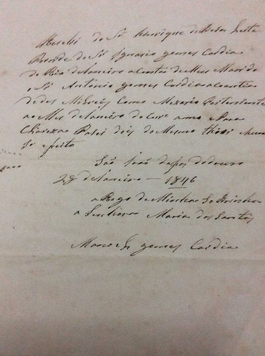 Manuscritos datados do século XIX. Lote com 5 recibos de pagamento.