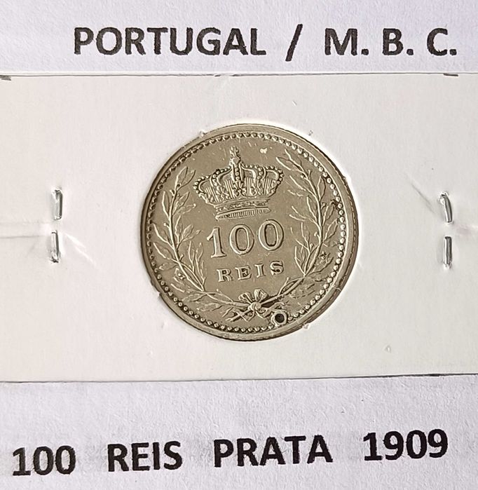 2 Moedas da Monarquia Portuguesa D. Manuel  II  4º Dinastia  ( PRATA )