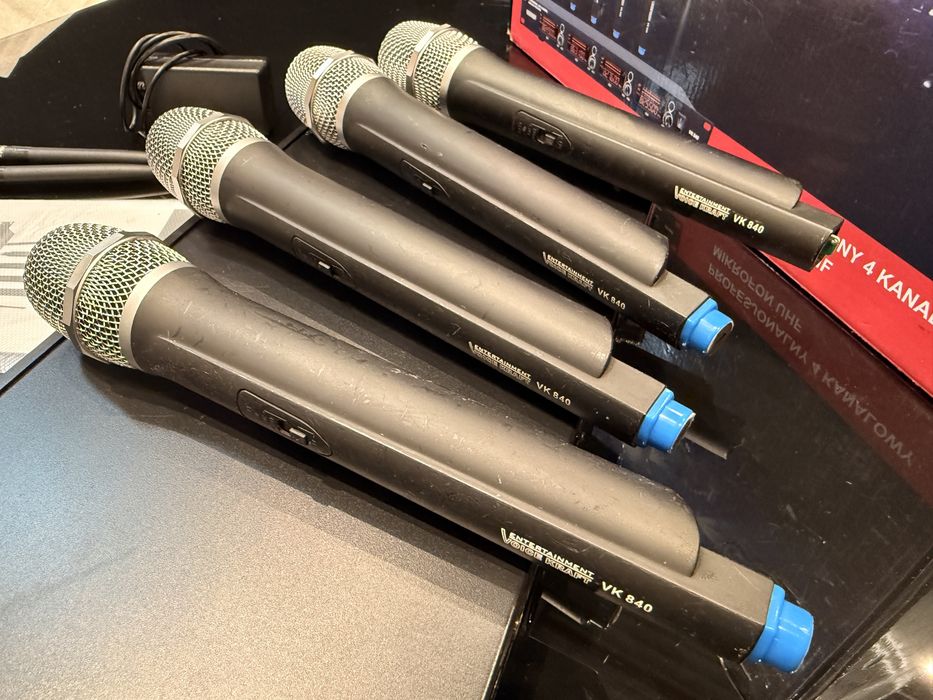 Zestaw 4 mikrofony bezprzewodowe Voice Kraft VK 840