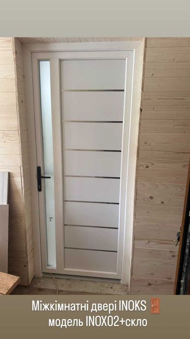 Металопластикові двері від виробника INOX 02+cкло