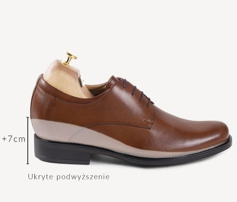 Nowe buty męskie podwyższające 7cm