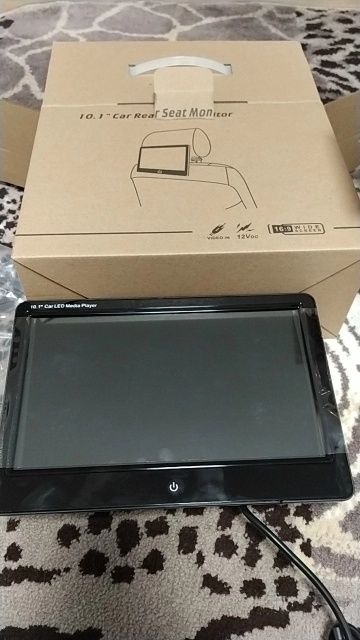 Encosto de cabeca multimédia LED - ecrã 10.1" - Touch Scream - USB