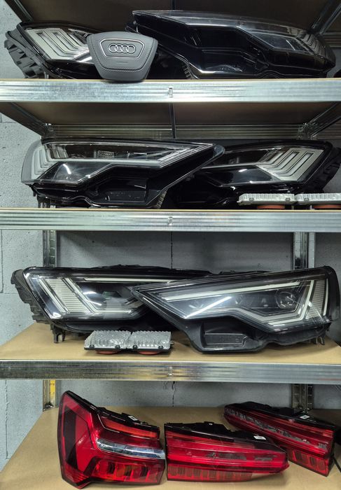 Фари оптика audi a6c8 європа америка фара Matrix HD a6 c8 q7 Full led