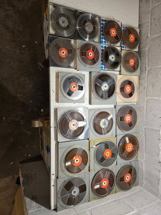 Магнитофотонные бобины из Германии 42 штуки Basf Grundig Philips и др.