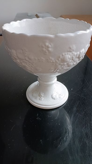 Bomboniera cukiernica miska na nóżce stara ceramika prl vintage antyk