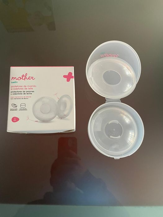 Protetores mamilo e coletores leite
