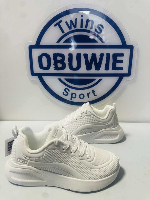 Skechers Bobs Buno 117151 / WHT   białe sneakersy 36 - 40