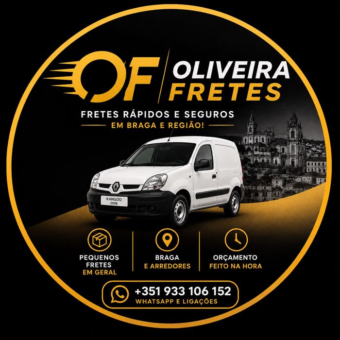 Faço Pequenos fretes na cidade de braga e regiao