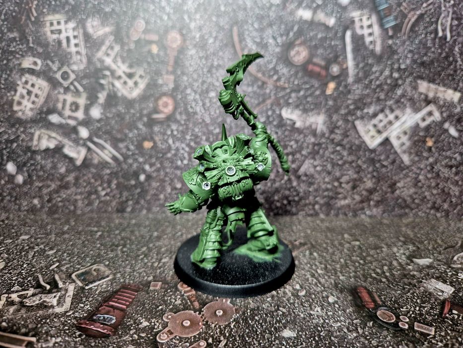 Warhammer 40K. Death Guard: Typhus – złożony, w podkładzie