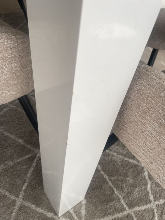 Mesa branca lacada 90x 160/205 (extensivel)