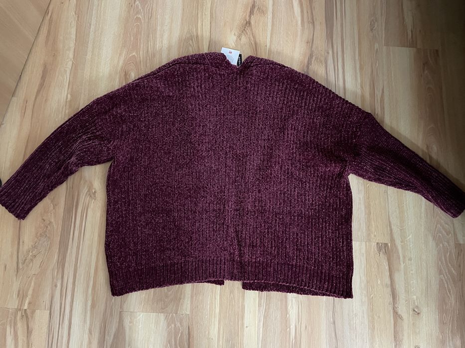 Kardigan damski oversize z metka