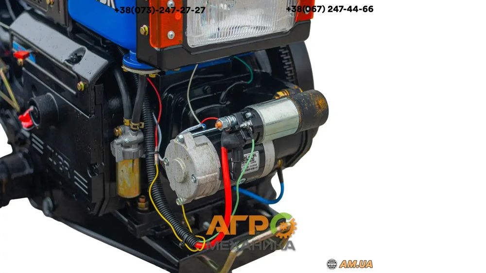 Мотоблок Зубр JR-Q12E, 12 к.с., дизель, рідинне (з фрезою)
