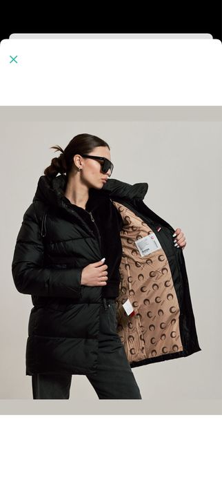 Нова з бірками! Жіноча куртка пуховик Clasna. Чорна, розмір S.