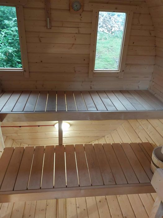 Sauna Ogrodowa piec opalany drewnem