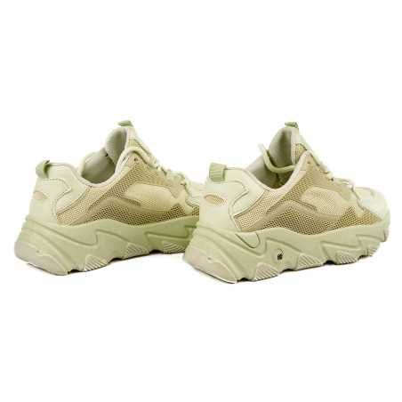 Sportowe sneakersy na grubej podeszwie zielone r 38