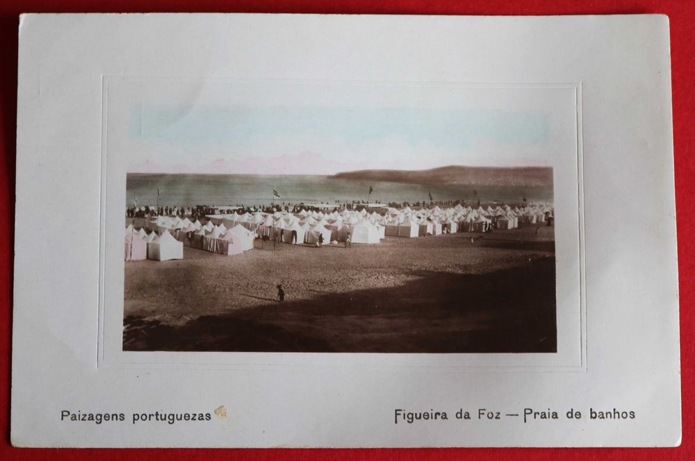 Figueira da Foz Praia de Banhos postal ilustrado fotográfico
