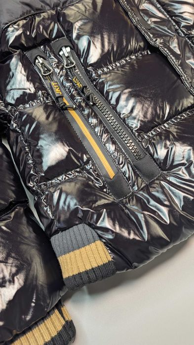Пуховик JACK1T чорно-золотий з хутром M L