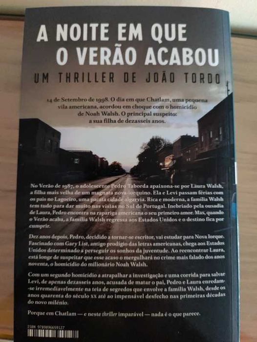 Livro: A noite em que o verão acabou de João Tordo