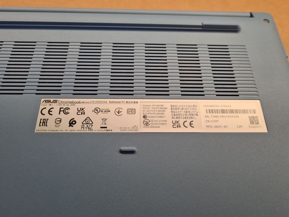 Nowy Laptop ASUS Chromebook CX15 CX1505CKA-S70122 4GB / 64GB Blue Texture