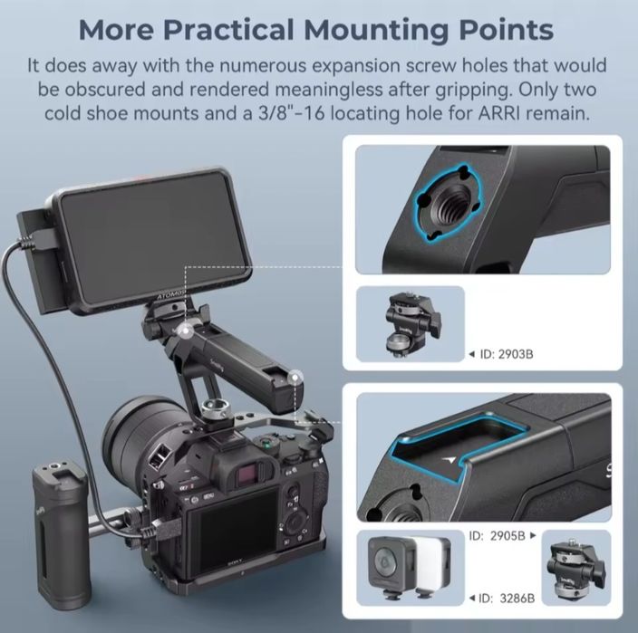 SmallRig – верхня та нижня ручка до клітки (Top / Bottom Handle)