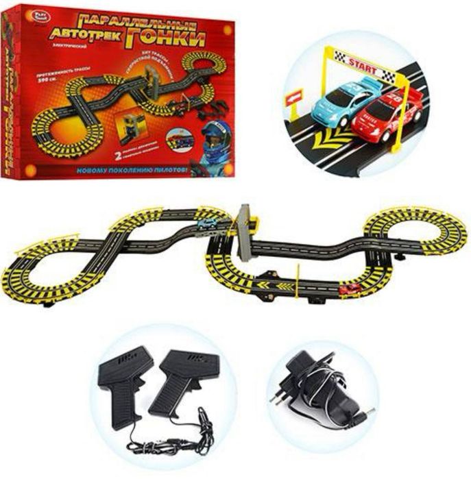 Joy Toy Автотрек «Паралельні гонки» електричний на пультах керування