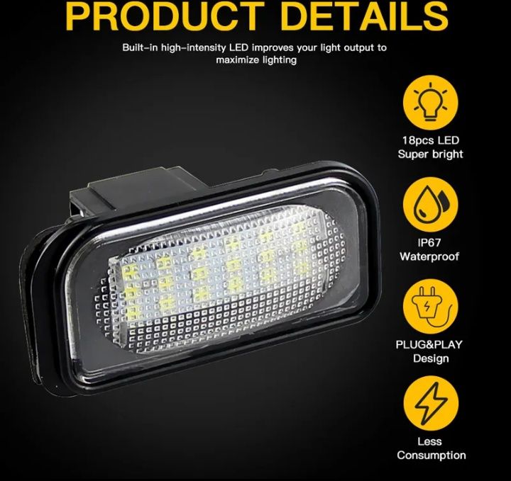 Led Підсвітка подсветка номера Mercedes w203 w211 w204 w210 w124 w639