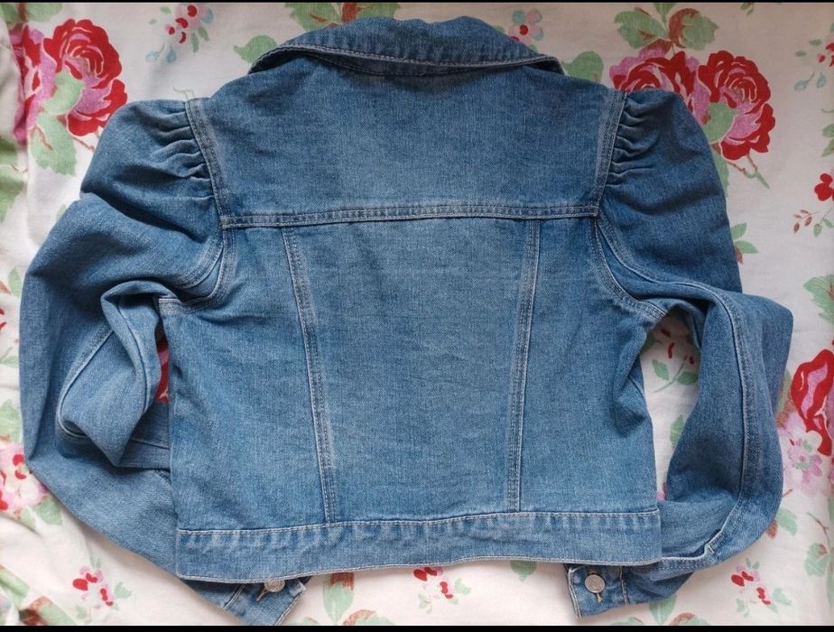 Damska kurtka wiosenna kowbojska krótka Denim Missguided 34 36 dżinsowa jeans