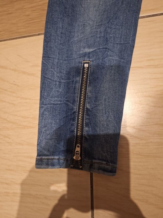 Damskie jeansy skinny zip S