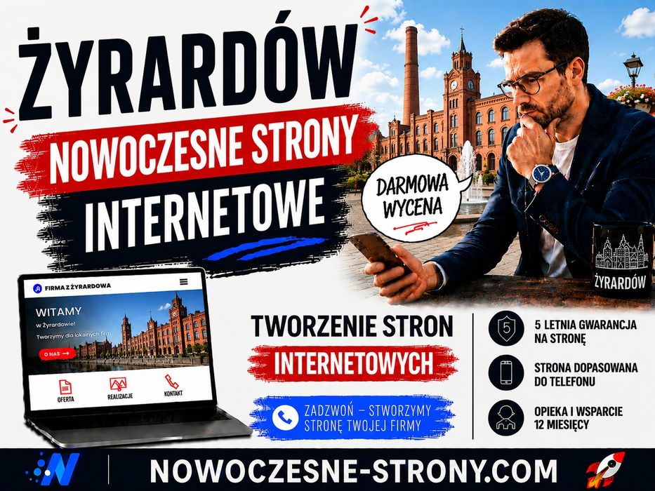 Nowoczesne Strony Internetowe | WordPress z 5-letnią Gwarancją | Opieka Stron 12 miesięcy
