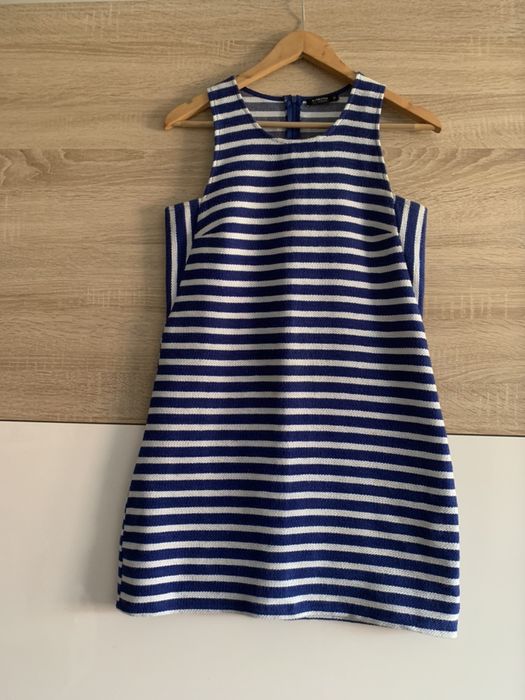 Reserved sukienka marynarska paski pasiaki marins prosta 36