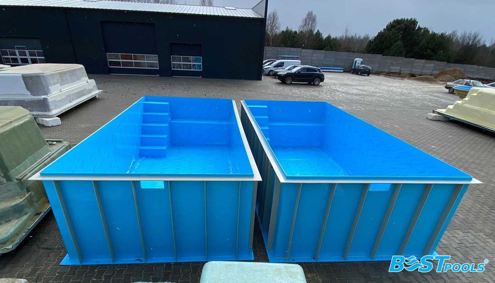 Polipropylenowy basen Flores 11x3x1.5m z układem filtracyjnym