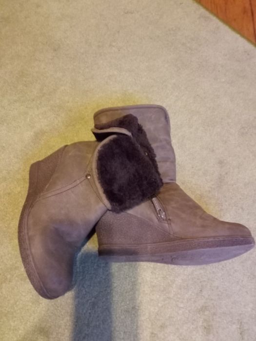 Buty na koturnie ocieplane 37