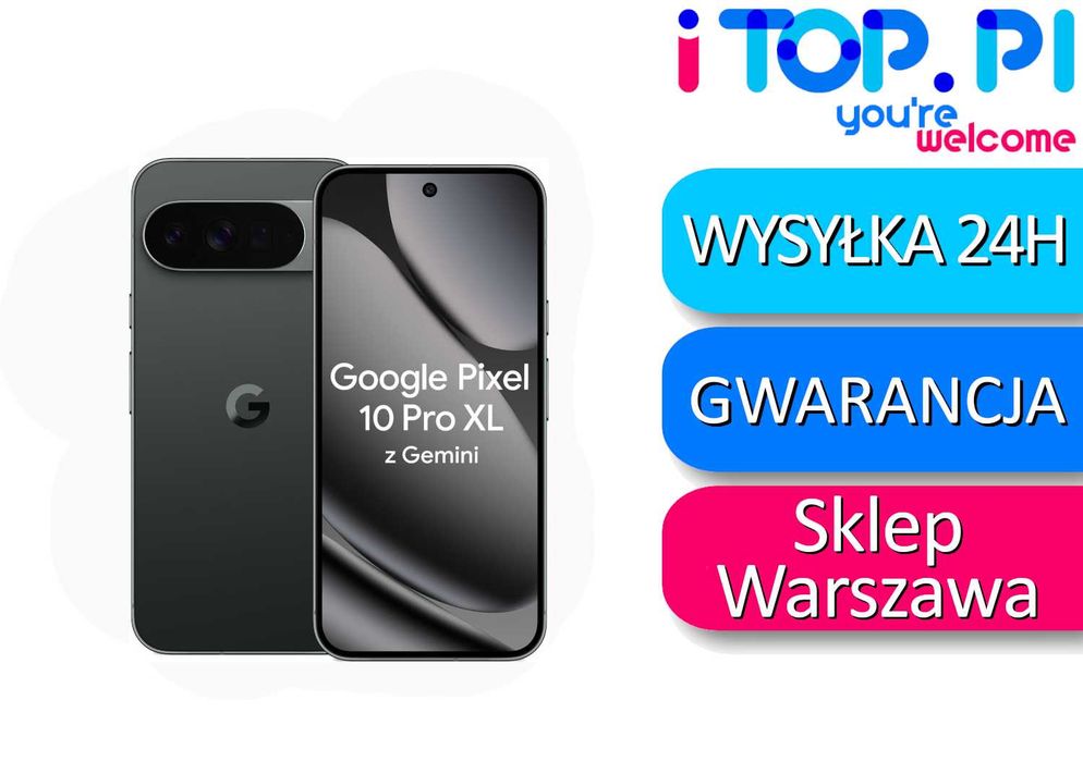 Google Pixel 10 Pro XL 256GB eSim /Czarny / jak NOWY / Gwarancja / Sklep iTop Lokal 32 W-wa