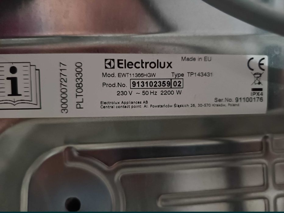 Pralka Electrolux EWT11366HGW
