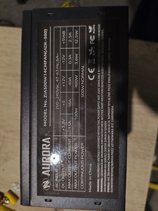 Zasilacz Aurora ZIA500W