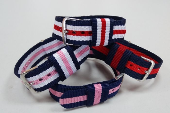 Pasek nato nylon 20mm Daniel Wellington srebrna klamra WD