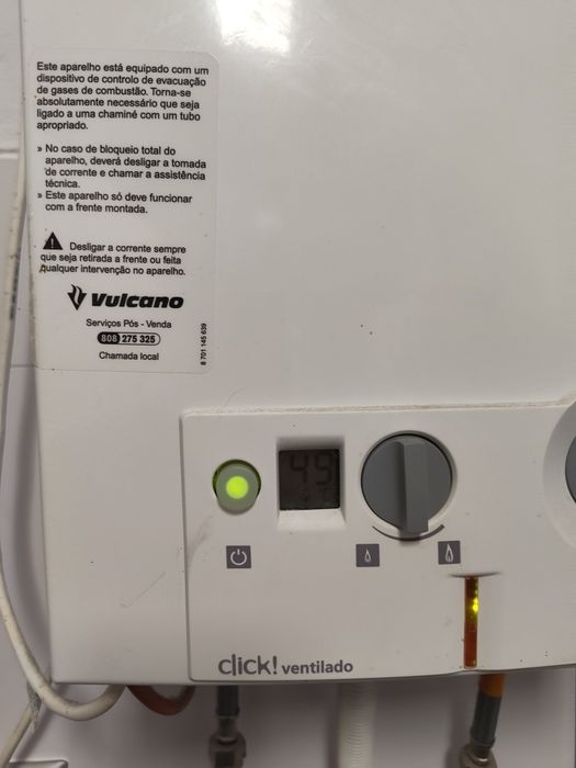 Fogão, esquentador ventilado