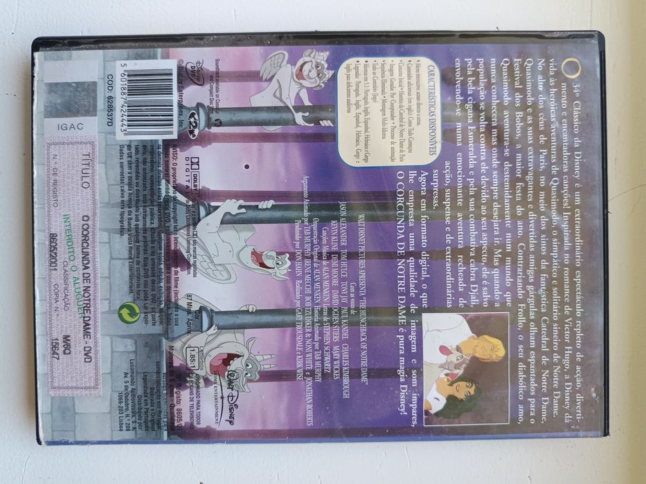 DVD Disney o corcunda de nôtre Dame