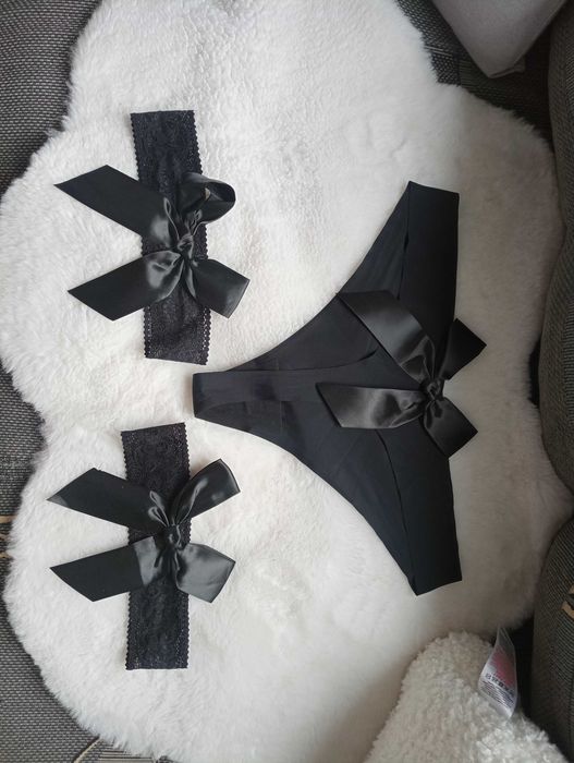 Stringi z podwiązkami,XL